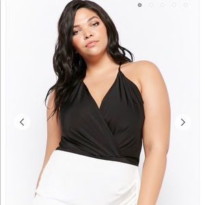 Plus Size Surplice Cami Bodysuit